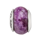Sterling Silver Reflections Purple Magnesite Stone Bead