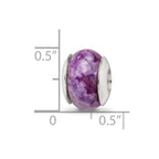 Sterling Silver Reflections Purple Magnesite Stone Bead