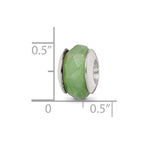 Sterling Silver Reflections Aventurine Stone Bead
