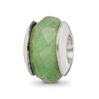 Sterling Silver Reflections Aventurine Stone Bead