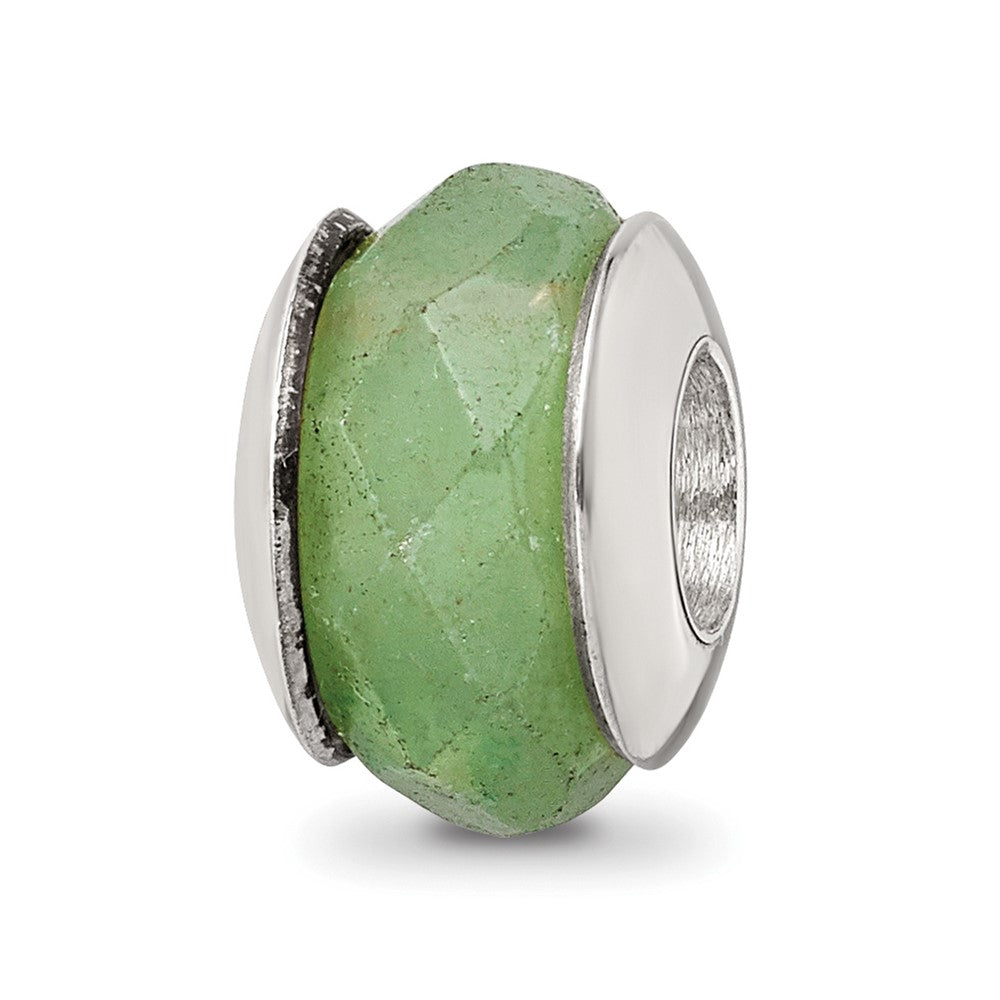 Sterling Silver Reflections Aventurine Stone Bead