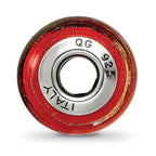 Sterling Silver Reflections Gold/Red Italian Murano Bead