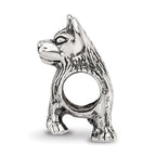 Sterling Silver Reflections German Shepherd Bead