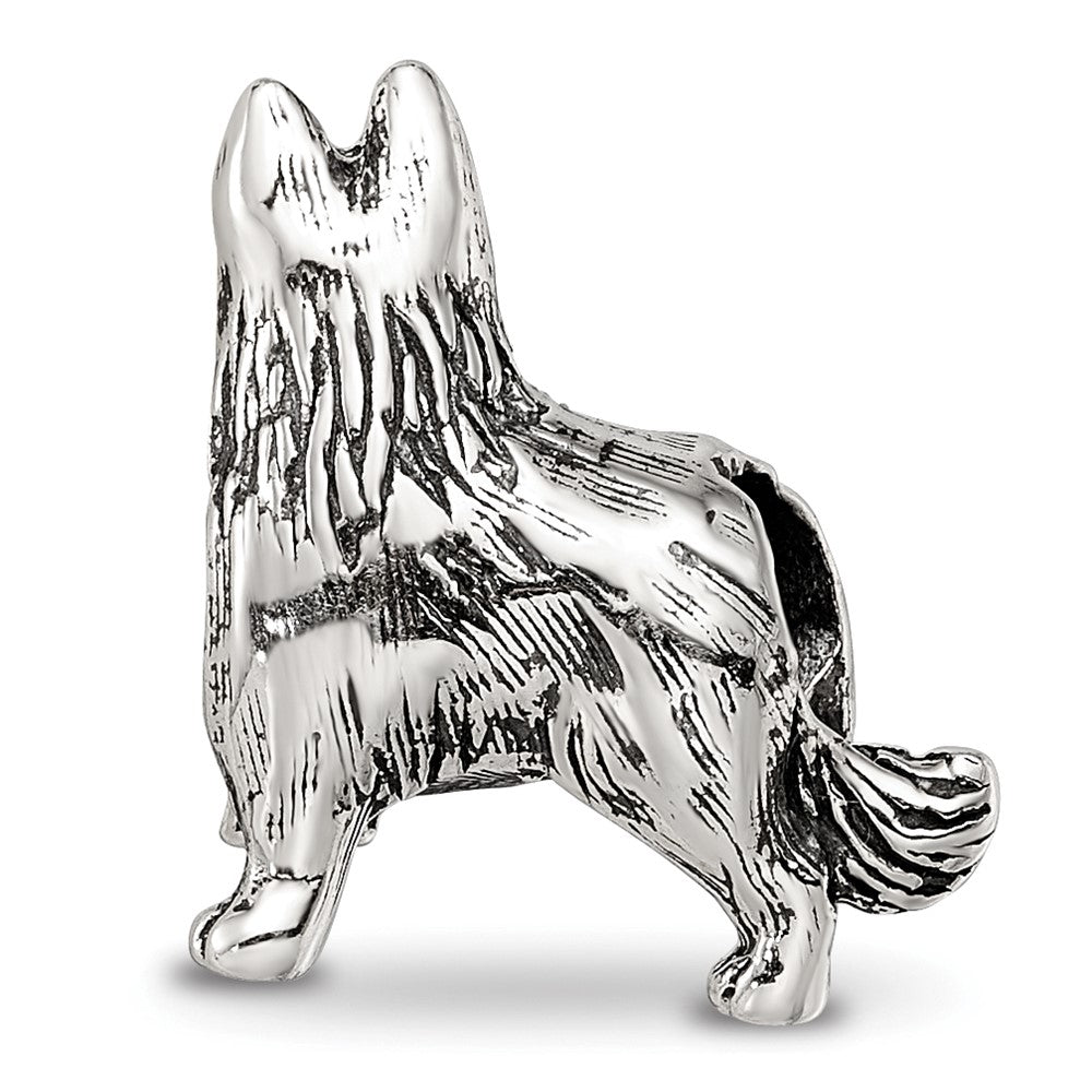 Sterling Silver Reflections German Shepherd Bead