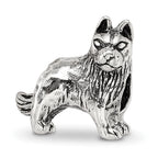Sterling Silver Reflections German Shepherd Bead