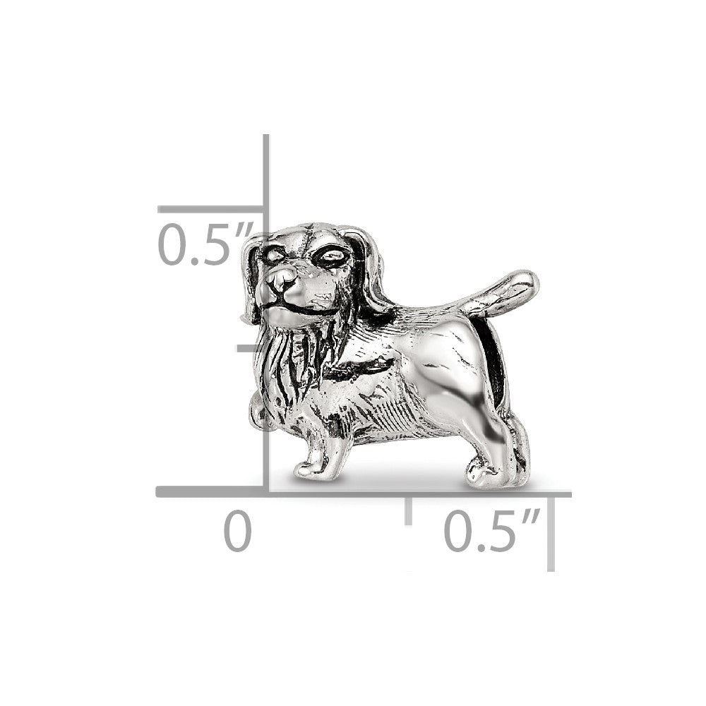 Sterling Silver Reflections Golden Retriever Bead