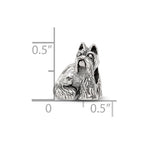 Sterling Silver Reflections Miniature Schnauzer Bead