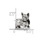 Sterling Silver Reflections Boston Terrier Bead