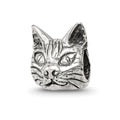 Sterling Silver Reflections Maine Coon Cat Head Bead