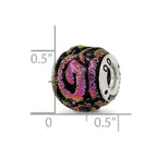 Sterling Silver Reflections Purple Dichroic Glass Bead