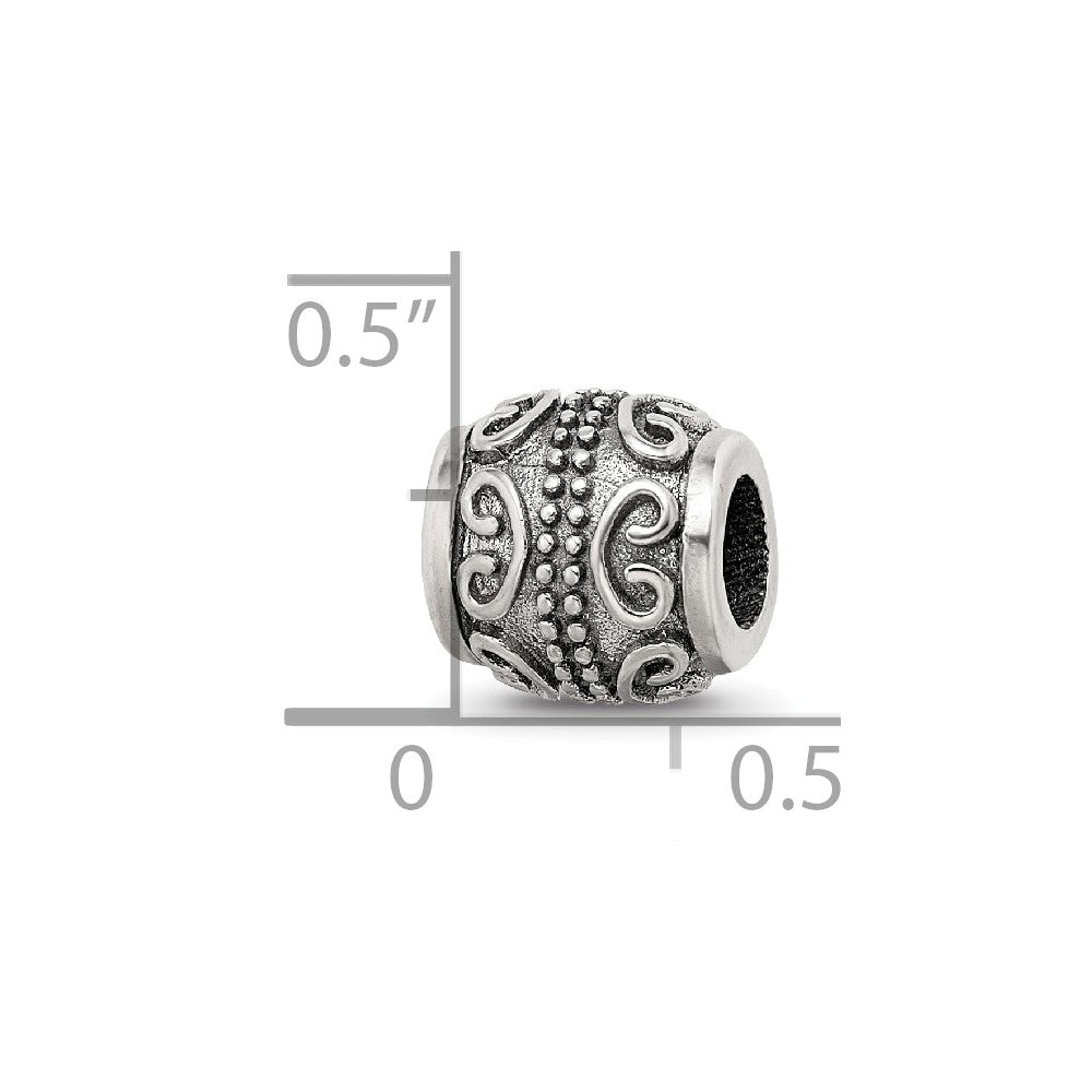 Sterling Silver Reflections Scroll Bali Bead