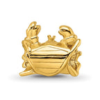 Sterling Silver Gold-plated Reflections Crab Bead