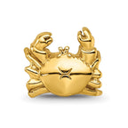 Sterling Silver Gold-plated Reflections Crab Bead