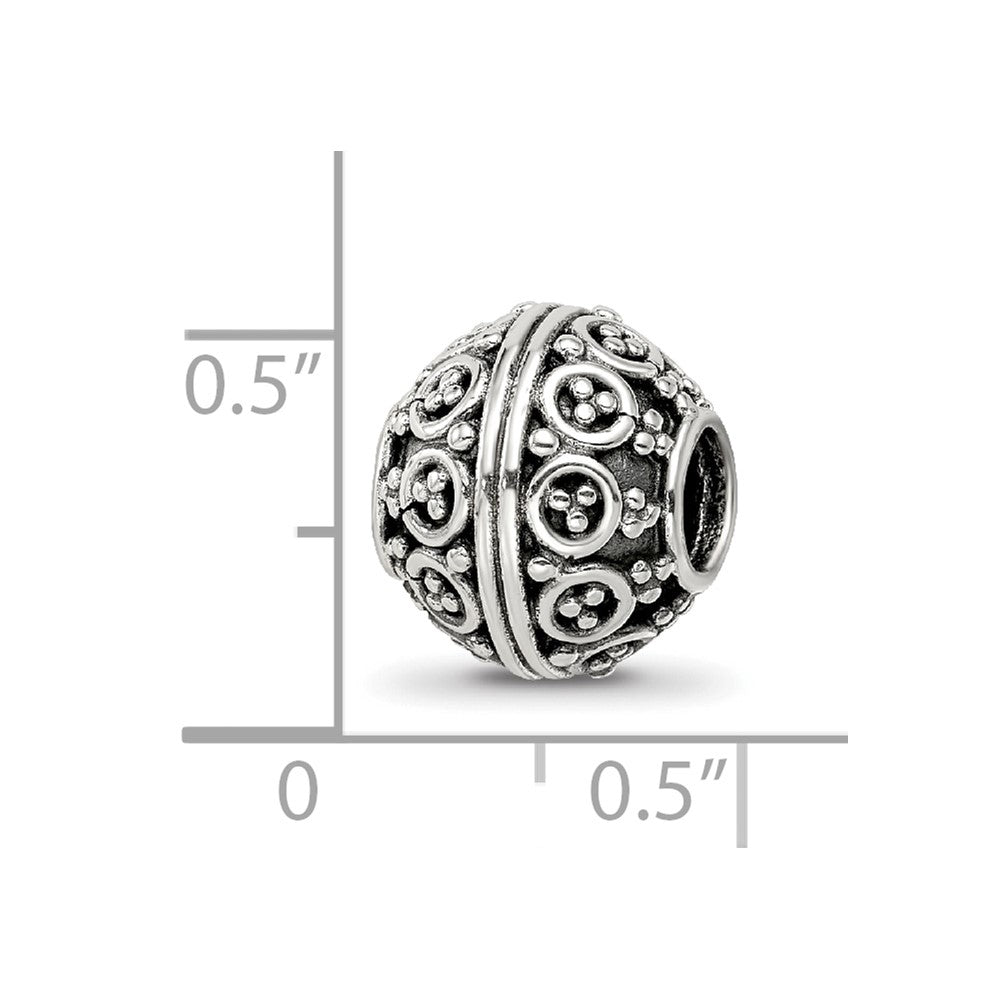 Sterling Silver Reflections Decorative Bali Bead