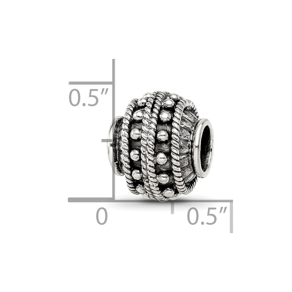 Sterling Silver Reflections Decorative Bali Bead