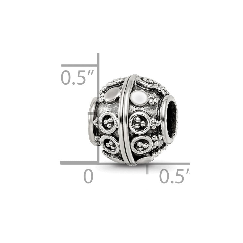 Sterling Silver Reflections Decorative Bali Bead