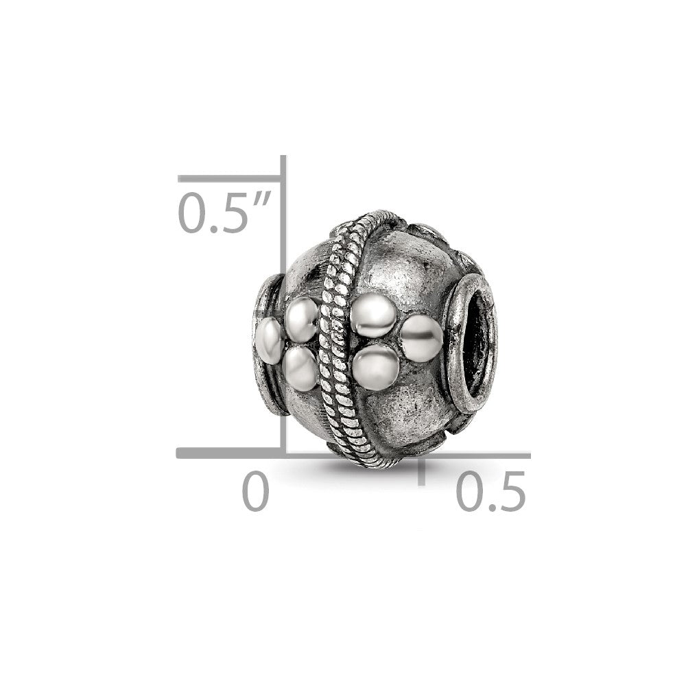 Sterling Silver Reflections Decorative Bali Bead