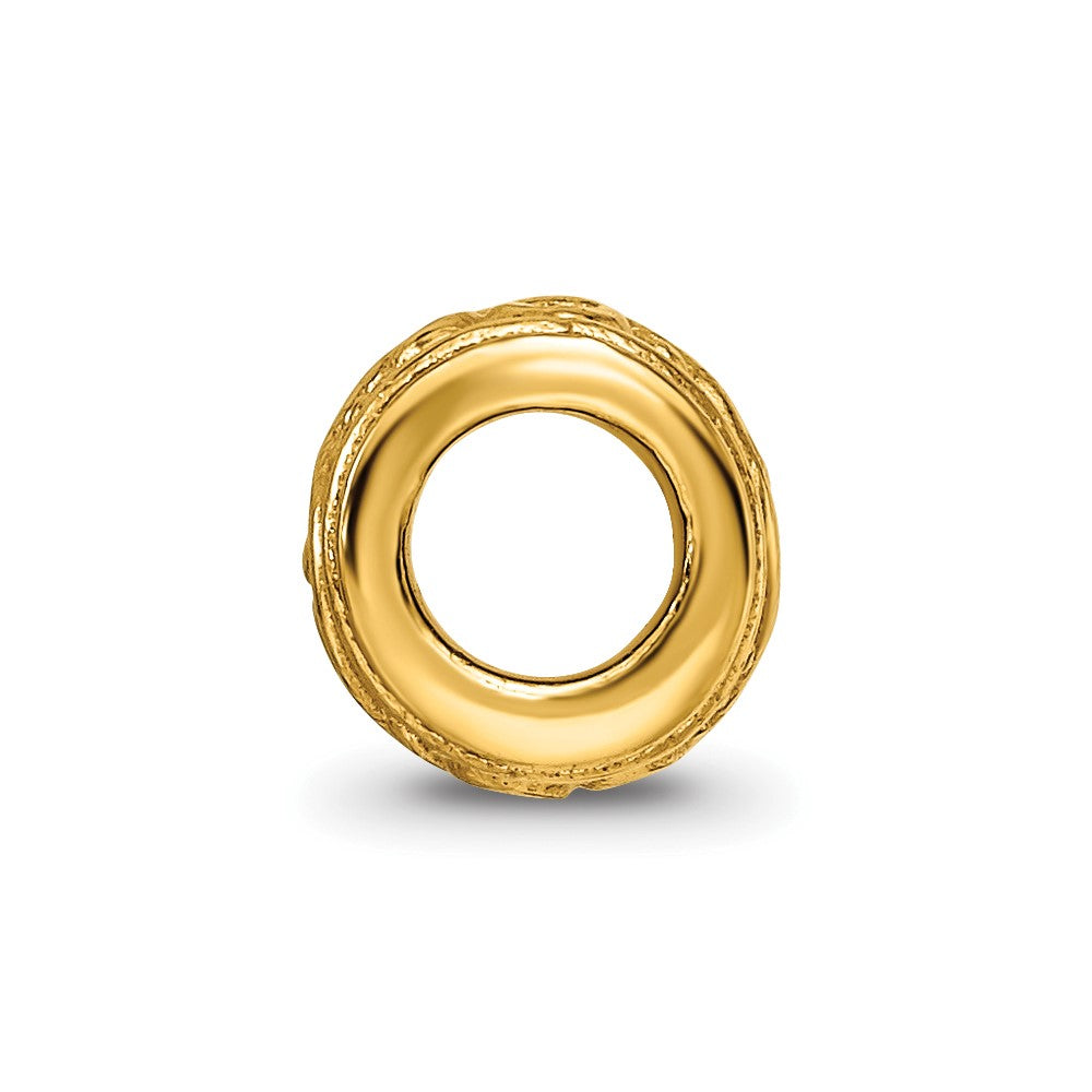 Sterling Silver Gold-plated Reflections Floral Bead