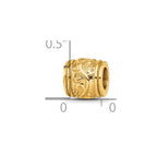 Sterling Silver Gold-plated Reflections Floral Bead