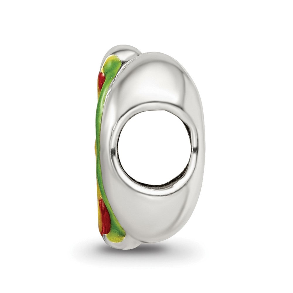 Sterling Silver Reflections Enameled Hot Dog Bead
