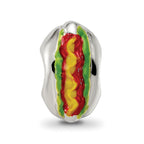 Sterling Silver Reflections Enameled Hot Dog Bead