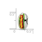 Sterling Silver Reflections Enameled Hot Dog Bead