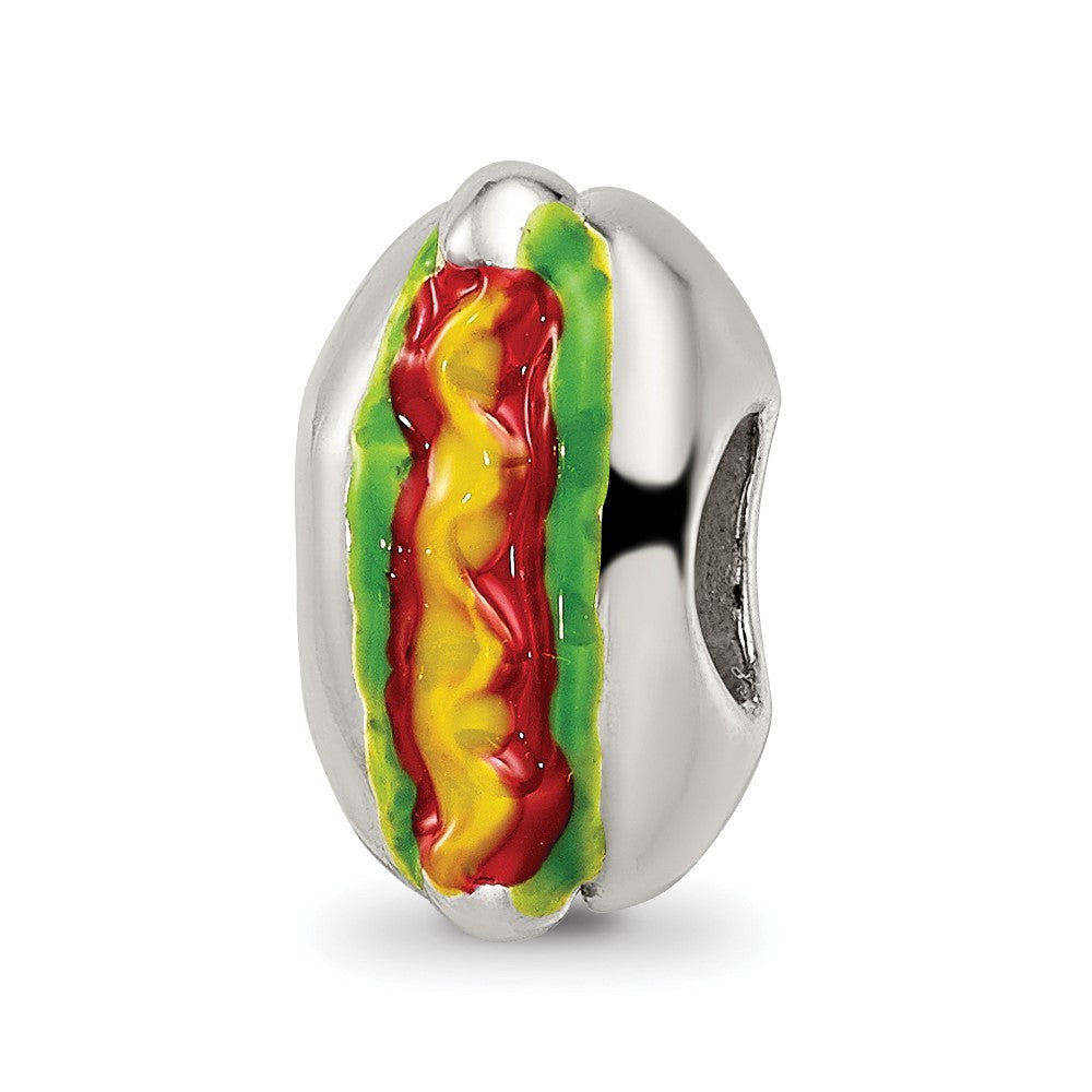 Sterling Silver Reflections Enameled Hot Dog Bead