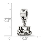 Sterling Silver Reflections Golf Cart Dangle Bead