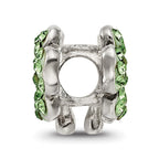 Sterling Silver Reflections Light Green Preciosa Crystal Clover Bead