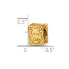 Sterling Silver Gold-plated Reflections Love Story Book Bead