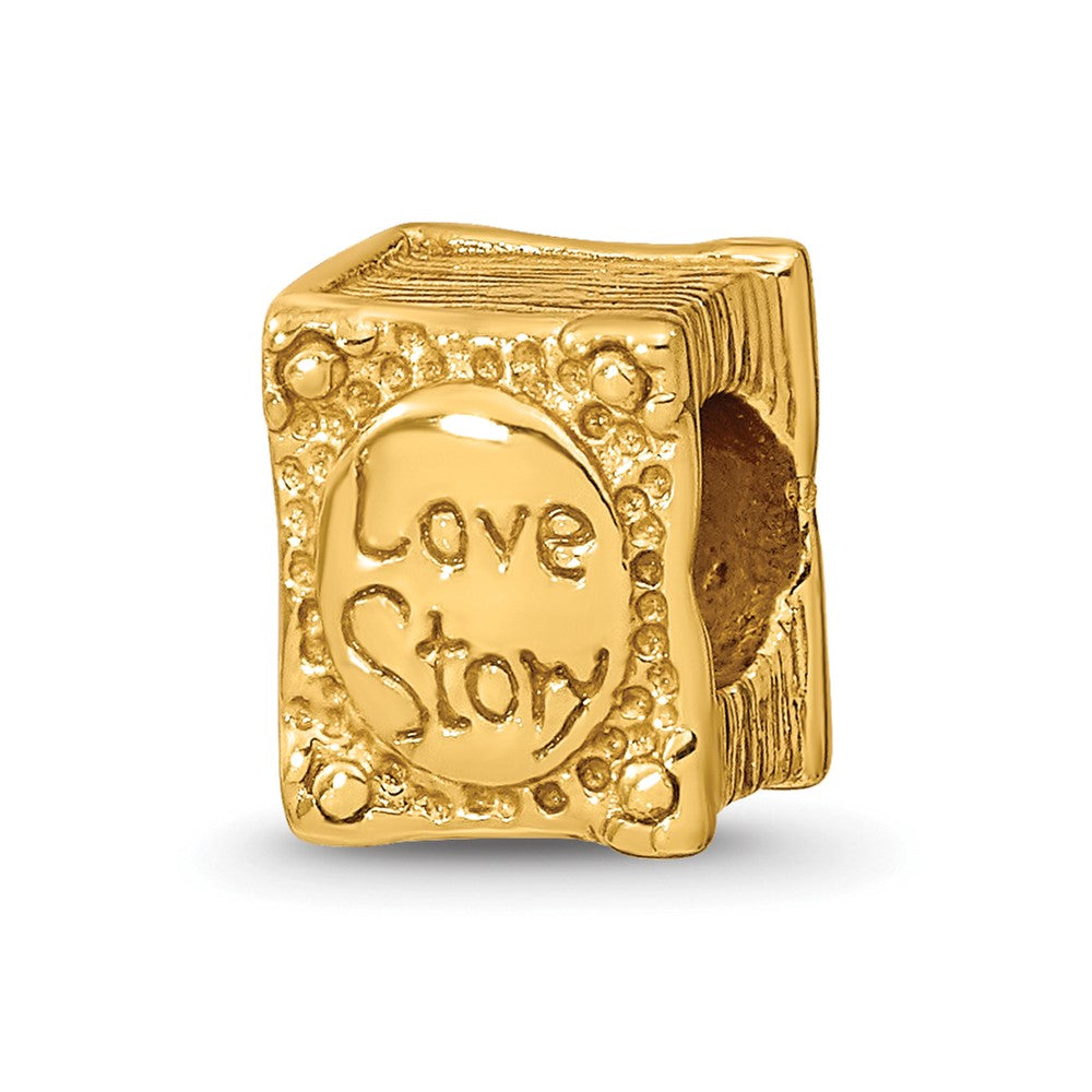 Sterling Silver Gold-plated Reflections Love Story Book Bead