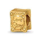 Sterling Silver Gold-plated Reflections Love Story Book Bead