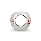 Sterling Silver Reflections Enameled Love Heart Bead