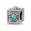 Sterling Silver Reflections Square 4 Stone Turquoise Bead