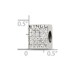 Sterling Silver Reflections Bingo Card Bead