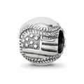 Sterling Silver Reflections USA Flag Baseball Bead