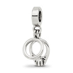 Sterling Silver Reflections CZ Bridal Rings Dangle Bead