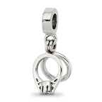 Sterling Silver Reflections CZ Bridal Rings Dangle Bead