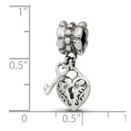 Sterling Silver Reflections Heart & Key Dangle Bead