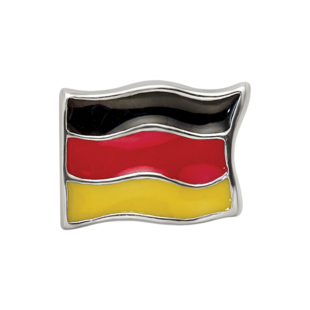 Sterling Silver Reflections Enameled Germany Flag Bead