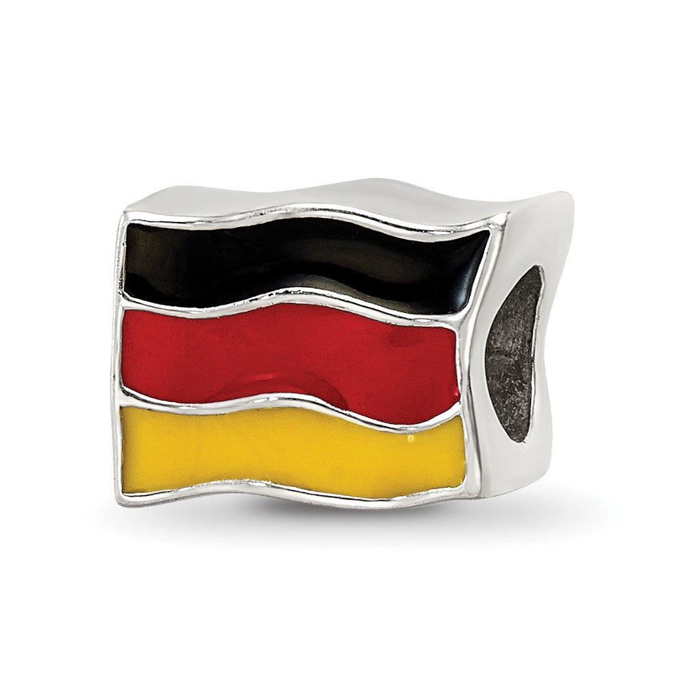 Sterling Silver Reflections Enameled Germany Flag Bead