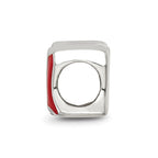 Sterling Silver Reflections Enameled Mexico Flag Bead