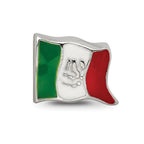 Sterling Silver Reflections Enameled Mexico Flag Bead