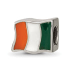 Sterling Silver Reflections Enameled Ireland Flag Bead