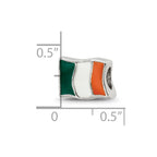 Sterling Silver Reflections Enameled Ireland Flag Bead
