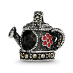 Sterling Silver Reflections Enameled Marcasite Watering Can Bead