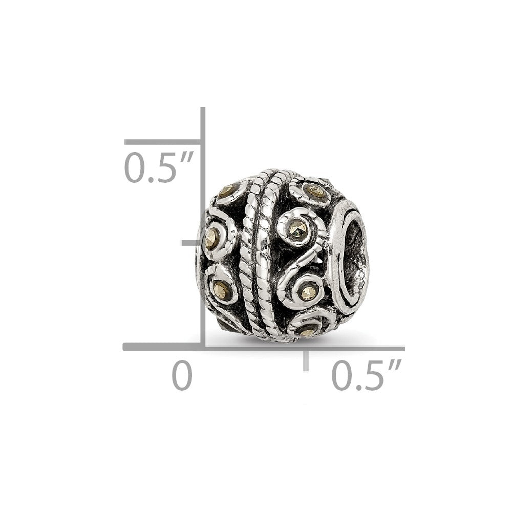 Sterling Silver Reflections Marcasite Bali Bead