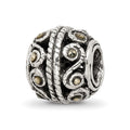 Sterling Silver Reflections Marcasite Bali Bead