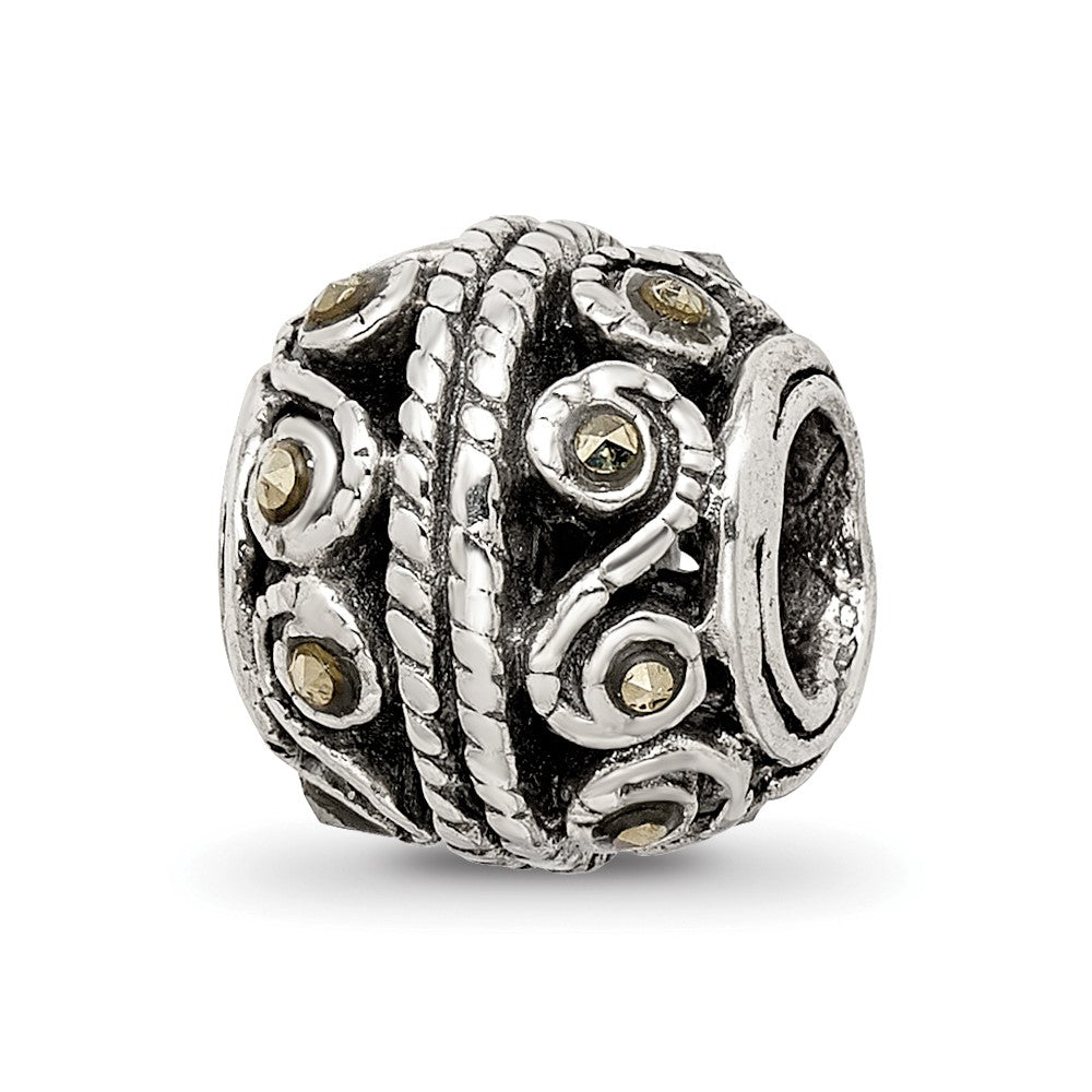 Sterling Silver Reflections Marcasite Bali Bead