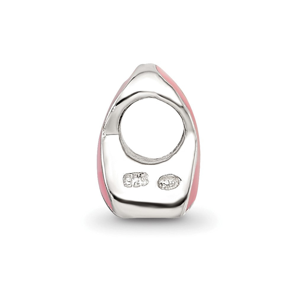Sterling Silver Reflections Kids Enameled Breast Cancer Awareness Bead